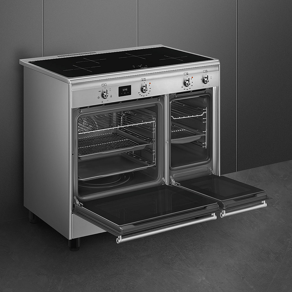 Inbyggingsovn Smeg - CX92IM, Rustfri med Dobbelovn