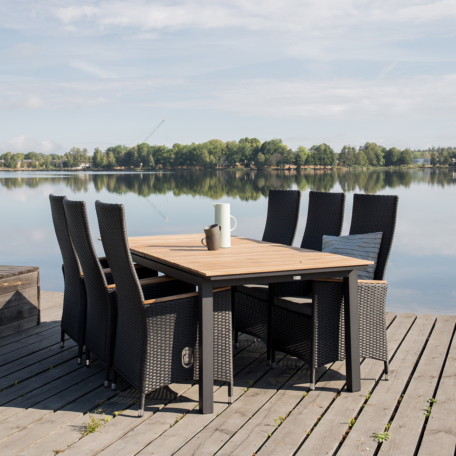 PositionsLenestol Venture Home Padova Sort/Teak