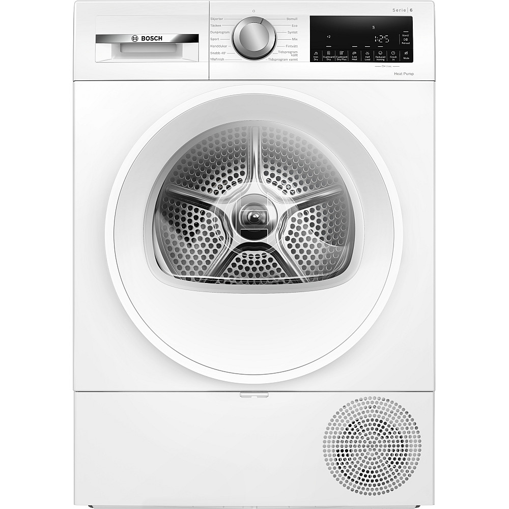 Vaskemaskin og Tørketrommel Bosch WGG254FLSN + WQG2420ASN Serie 6 Hvit