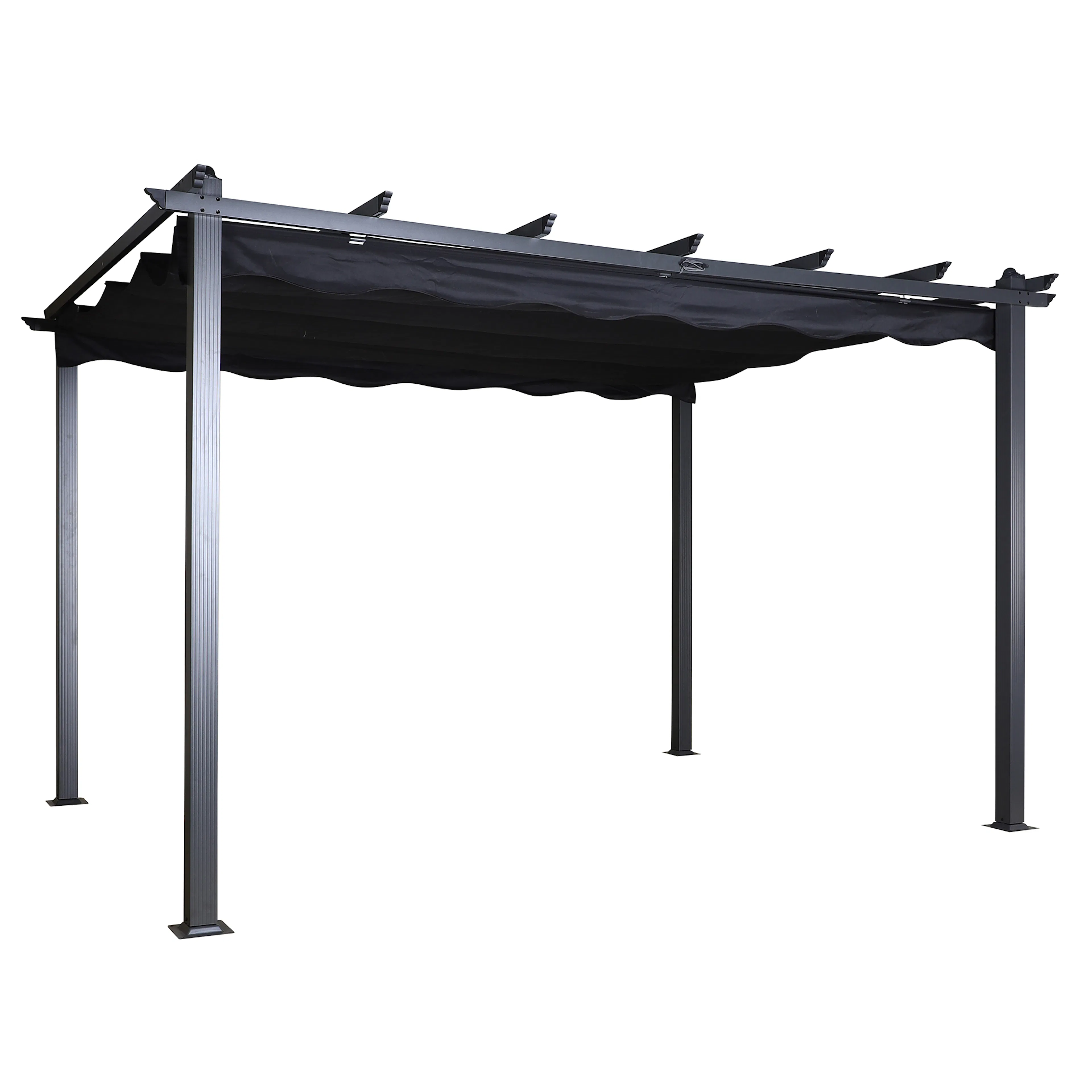 Lazio Pergola - Black Alu / Black Fabric Sort