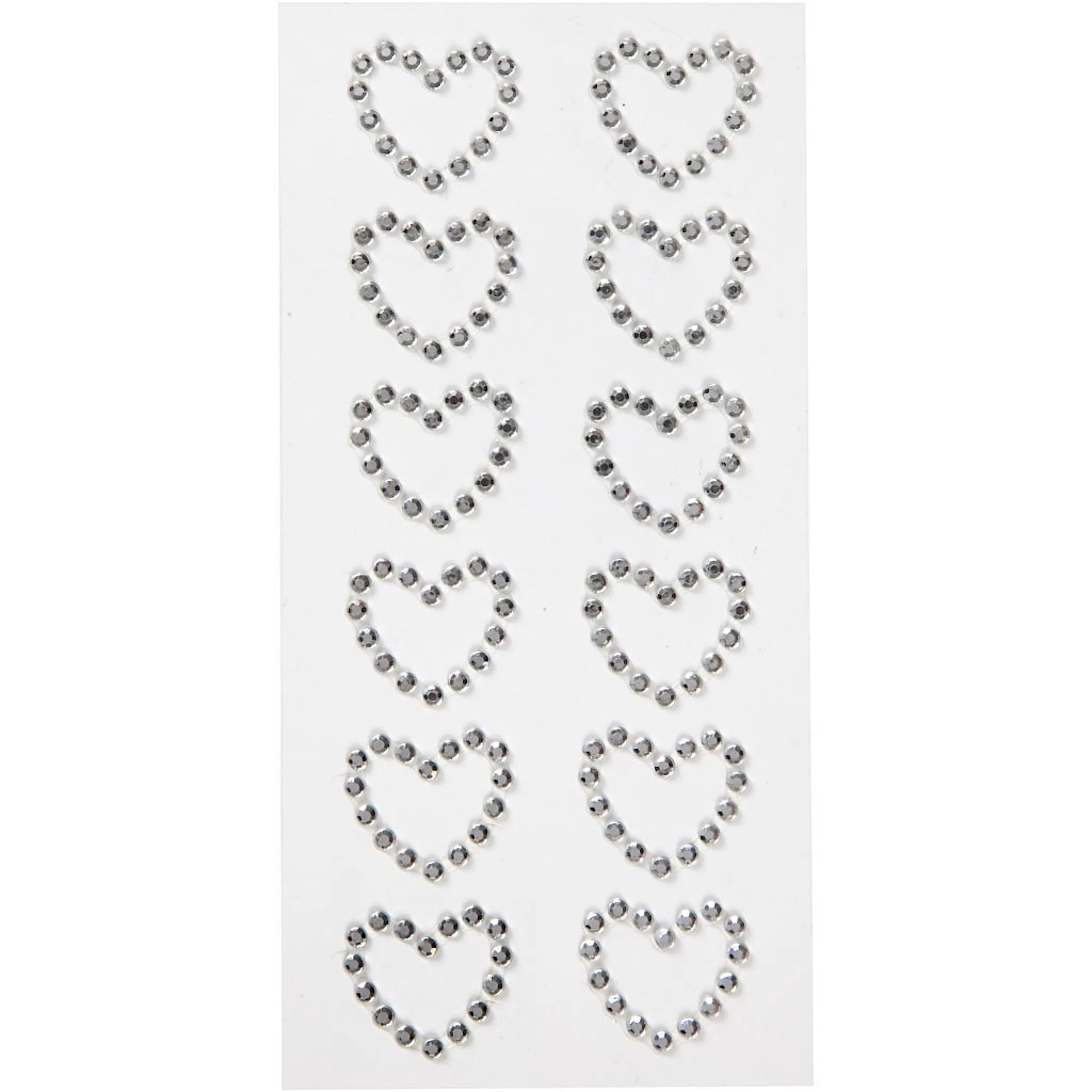 Rhinstenhjerter Creativ Company Str 23x21 mm 12 Stk/1 Pk