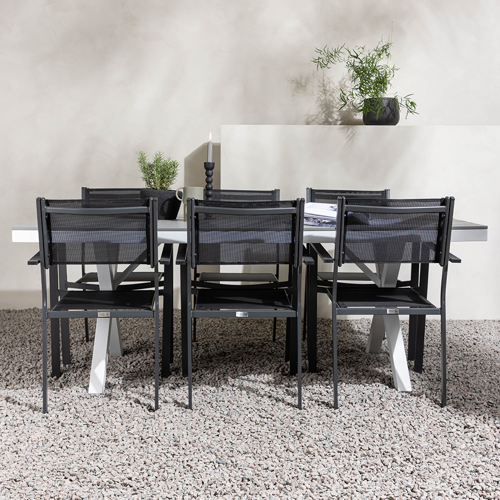 Spisegruppe Venture Home Garcia Bord med 6 Copacabana Stoler