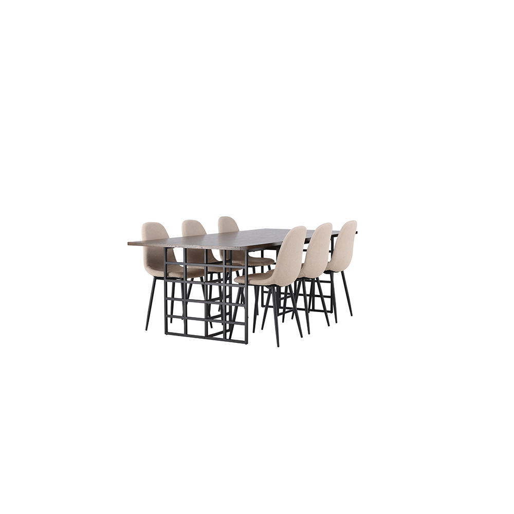 Spisegruppe Venture Home Ystad med 6 stk Polar Stoler