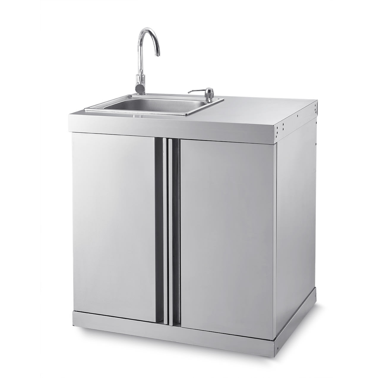 Oppvaskbenk Modul Myoutdoorkitchen Stainless Collection med Oppbevaringsskap