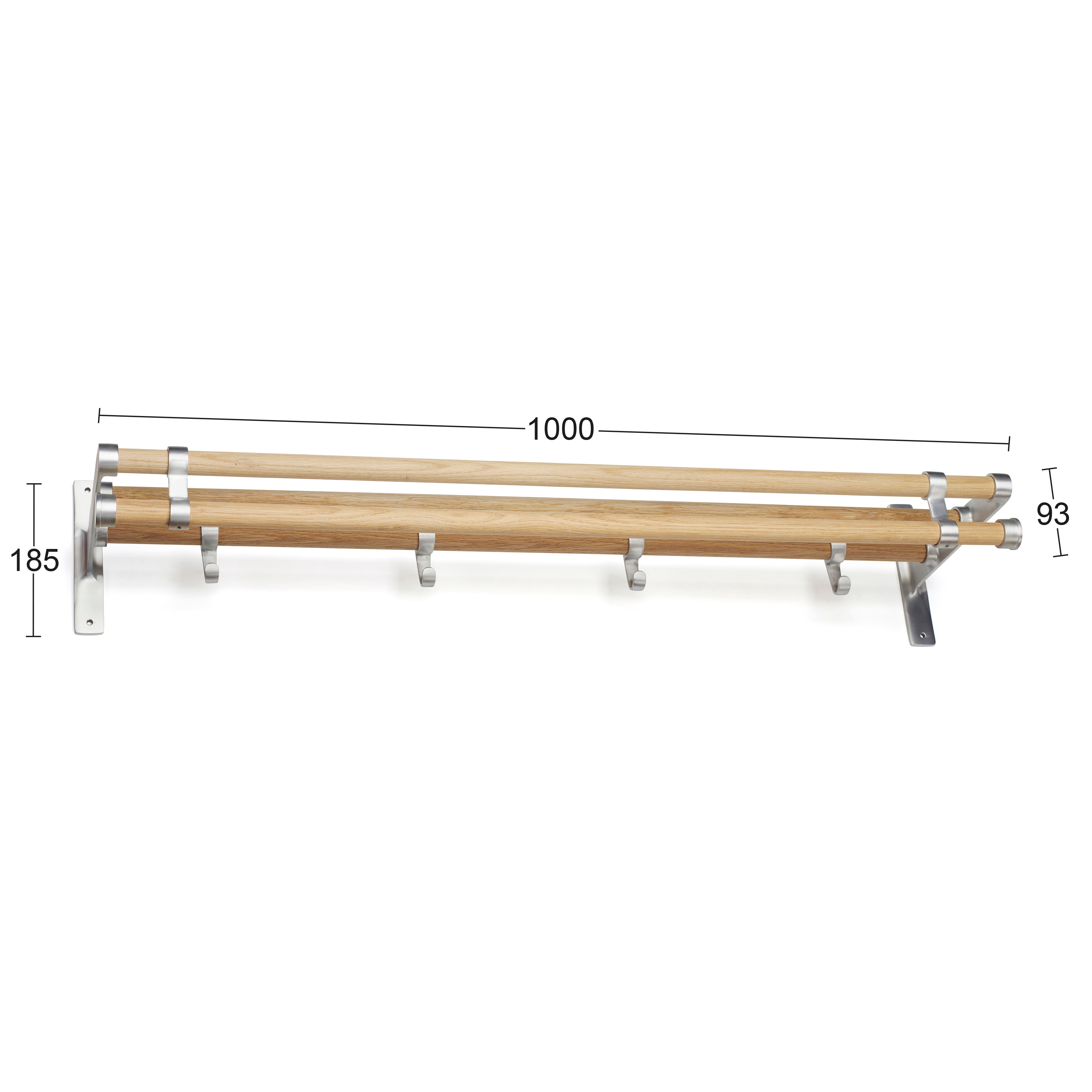 Hatthylla Habo Elegant Plus 100cm Aluminium Eik