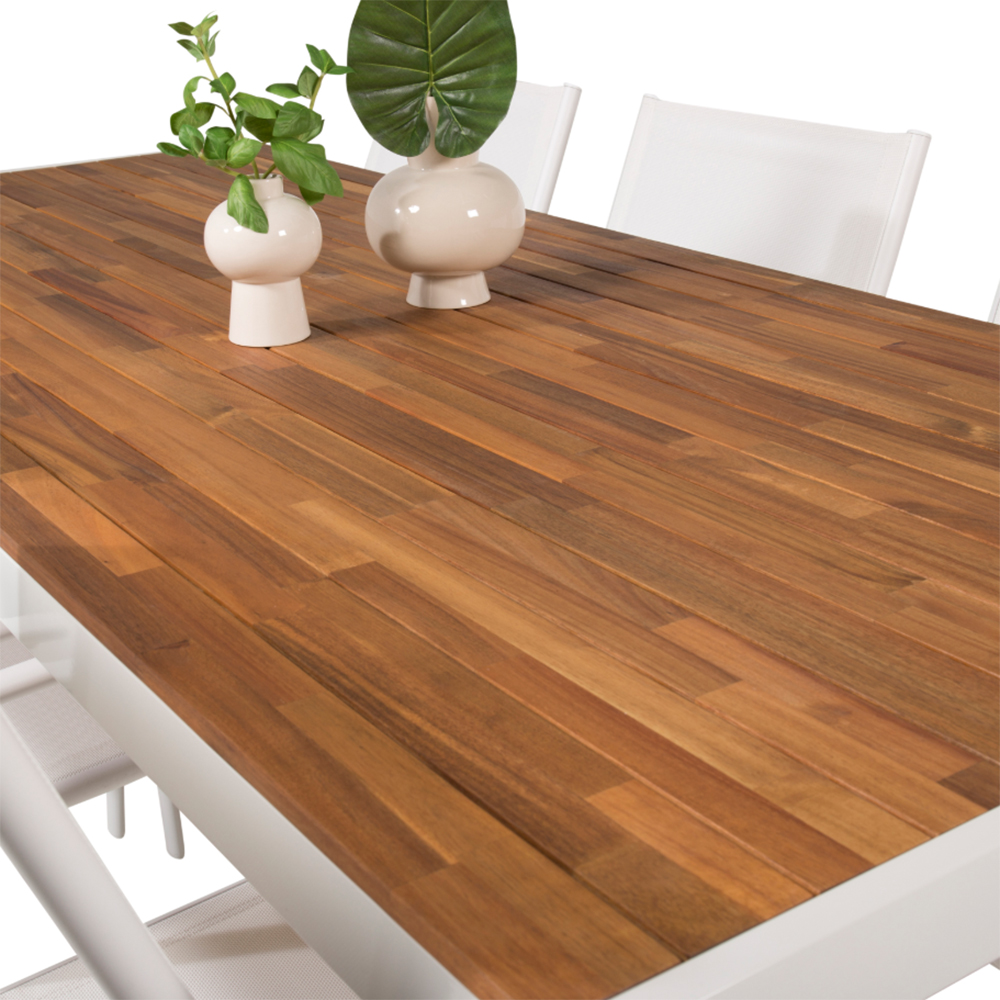Spisegruppe Venture Home Bois med 6 Santorini Stoler