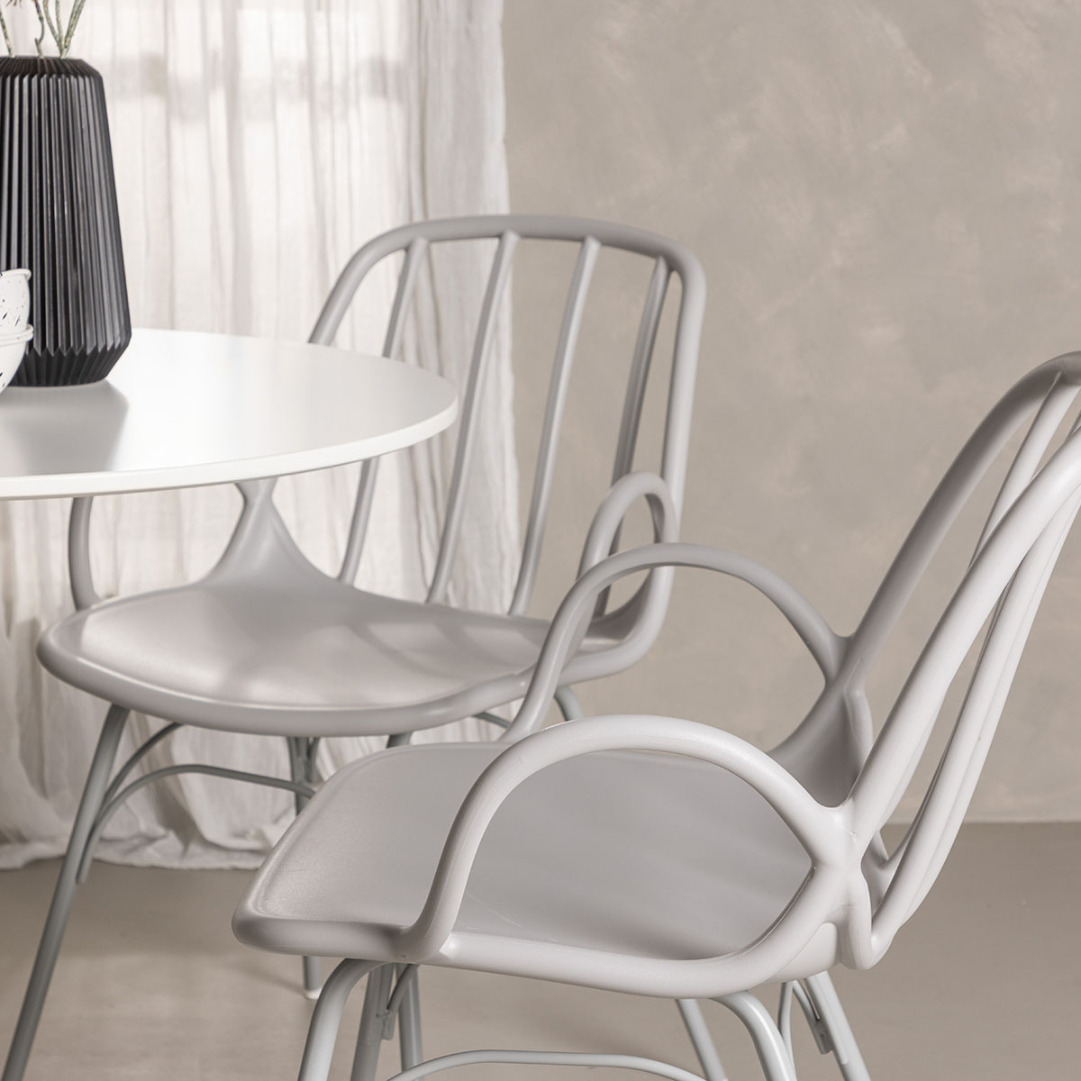 Spisegruppe Venture Home Hamden Ø80 cm med 4 Dyrön Stoler