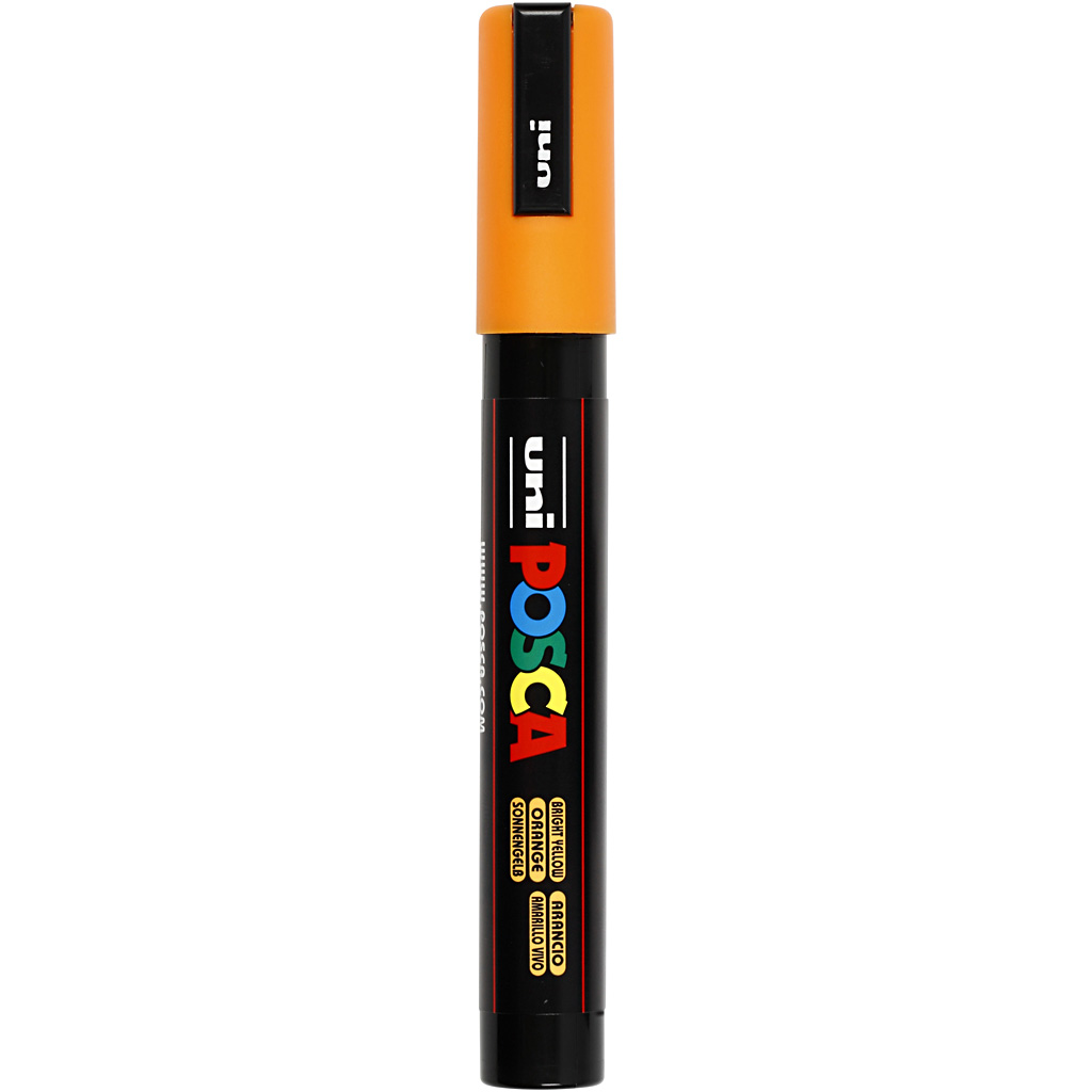 Posca Marker , bright yellow, nr. PC-5M, spets 2,5 mm, 1 st. Bright Yellow