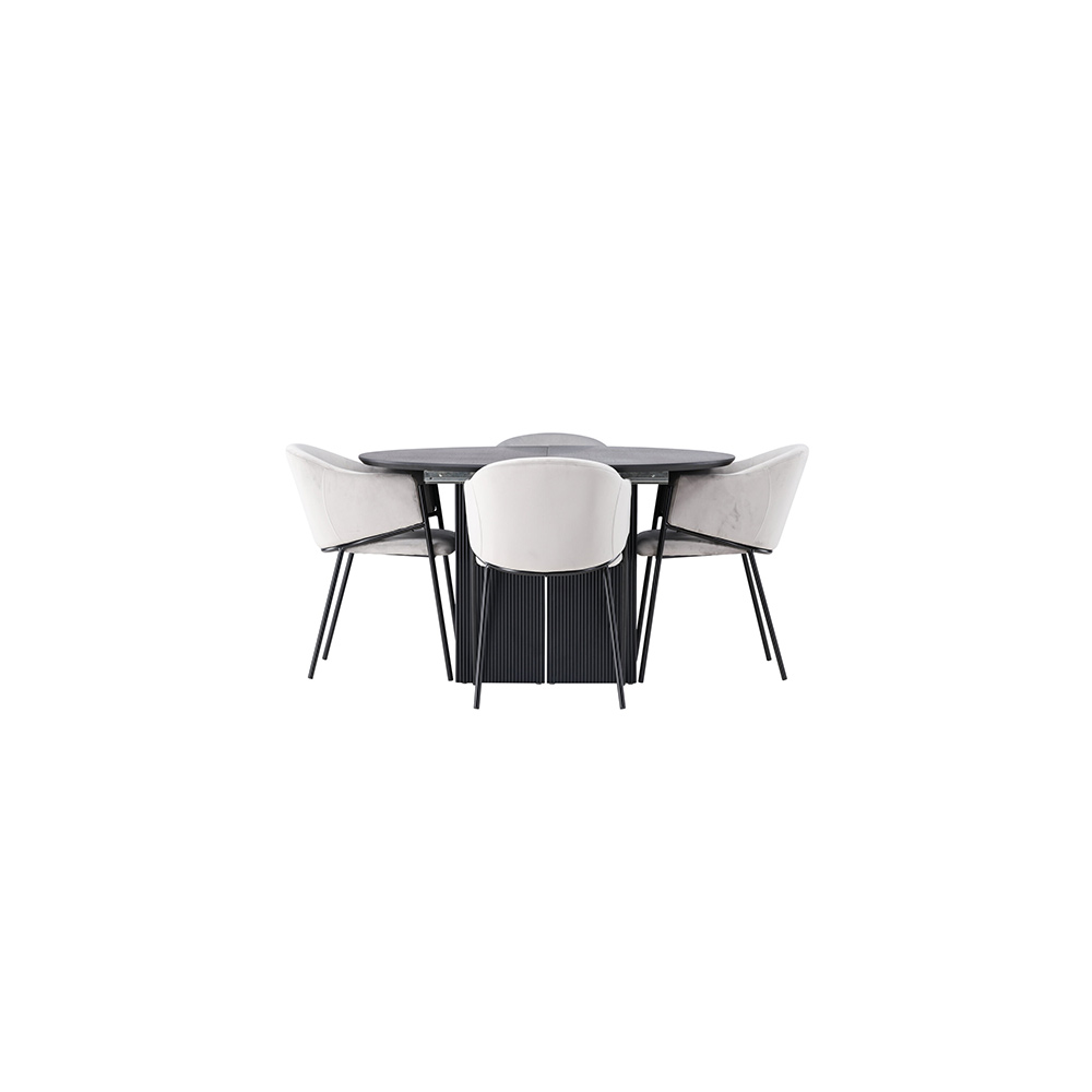 Spisegruppe Venture Home Matilda med 4 Evelina Stoler