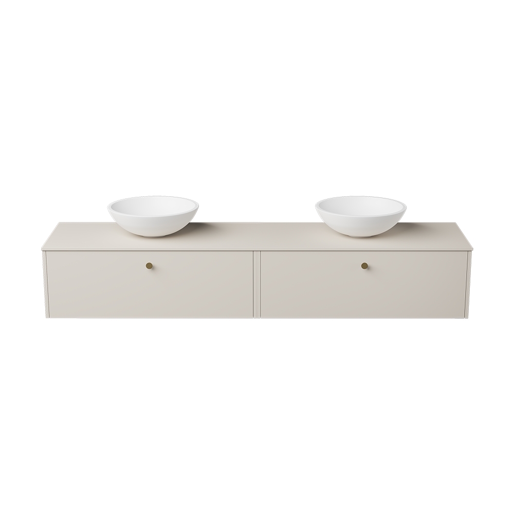 Servantskap FOSSBAD New Block B180 for Benkeplate og 2 Serva