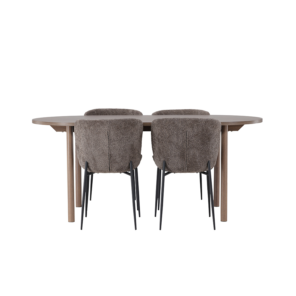 Spisegruppe Venture Home Andy med 4 Modesto Stoler