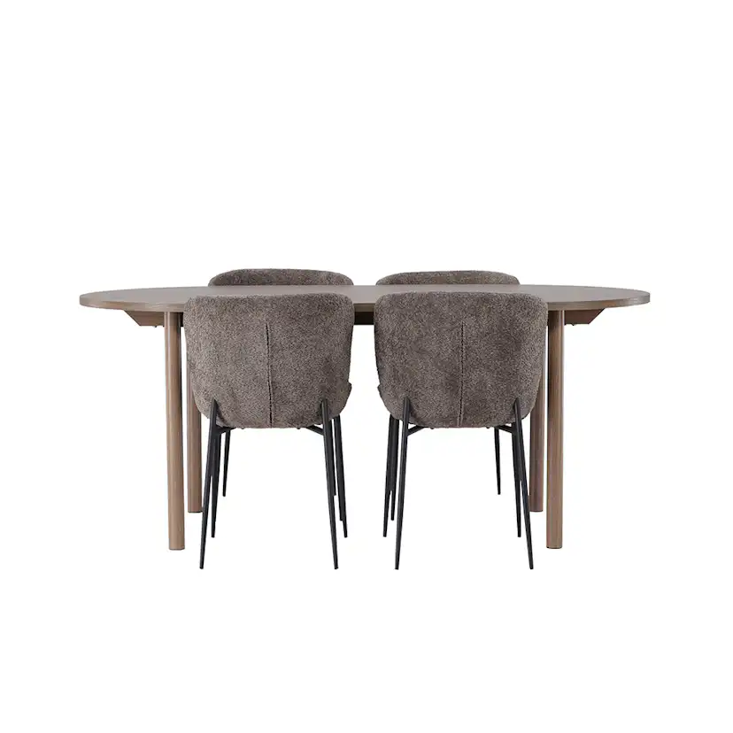 Spisegruppe Venture Home Andy med 4 Modesto Stoler