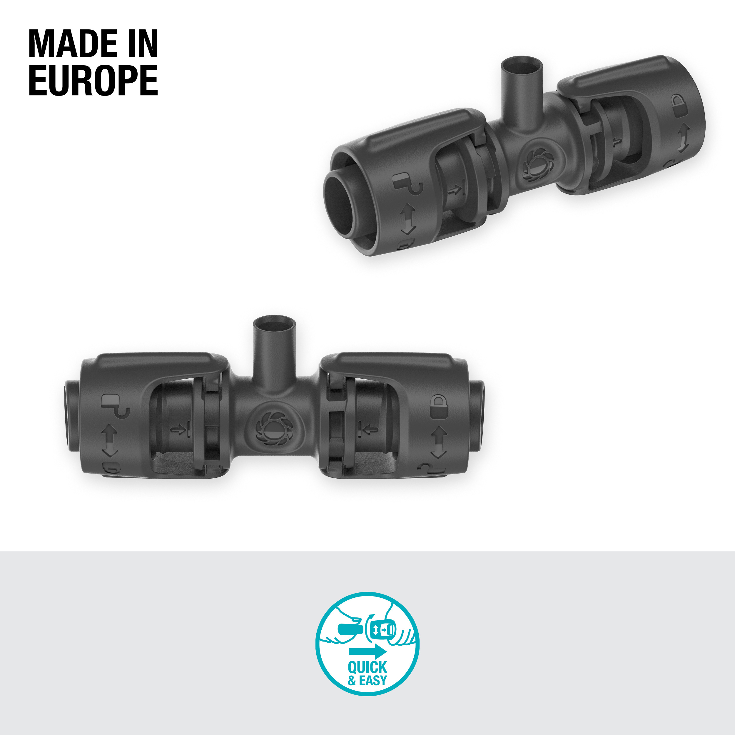 T-kobling Gardena Micro-Drip med Sprøytefeste 13 mm (1/2")
