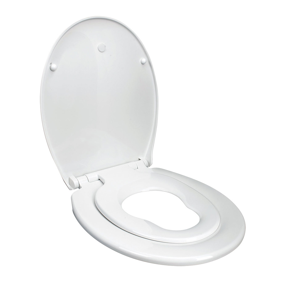 Toalettsete Arrow Duo Seat Myk Lukking Hardsete