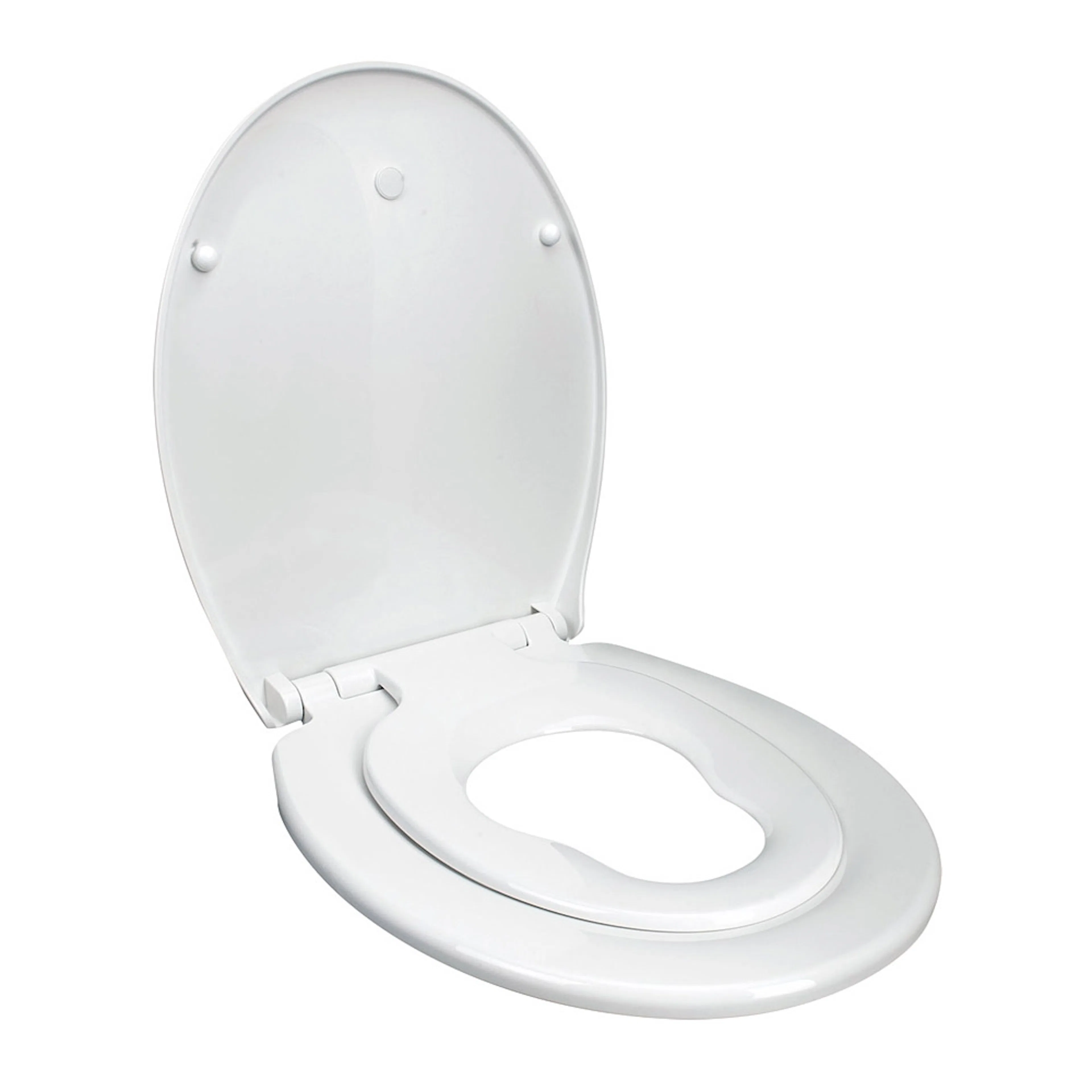 Toalettsete Arrow Duo Seat Myk Lukking Hardsete