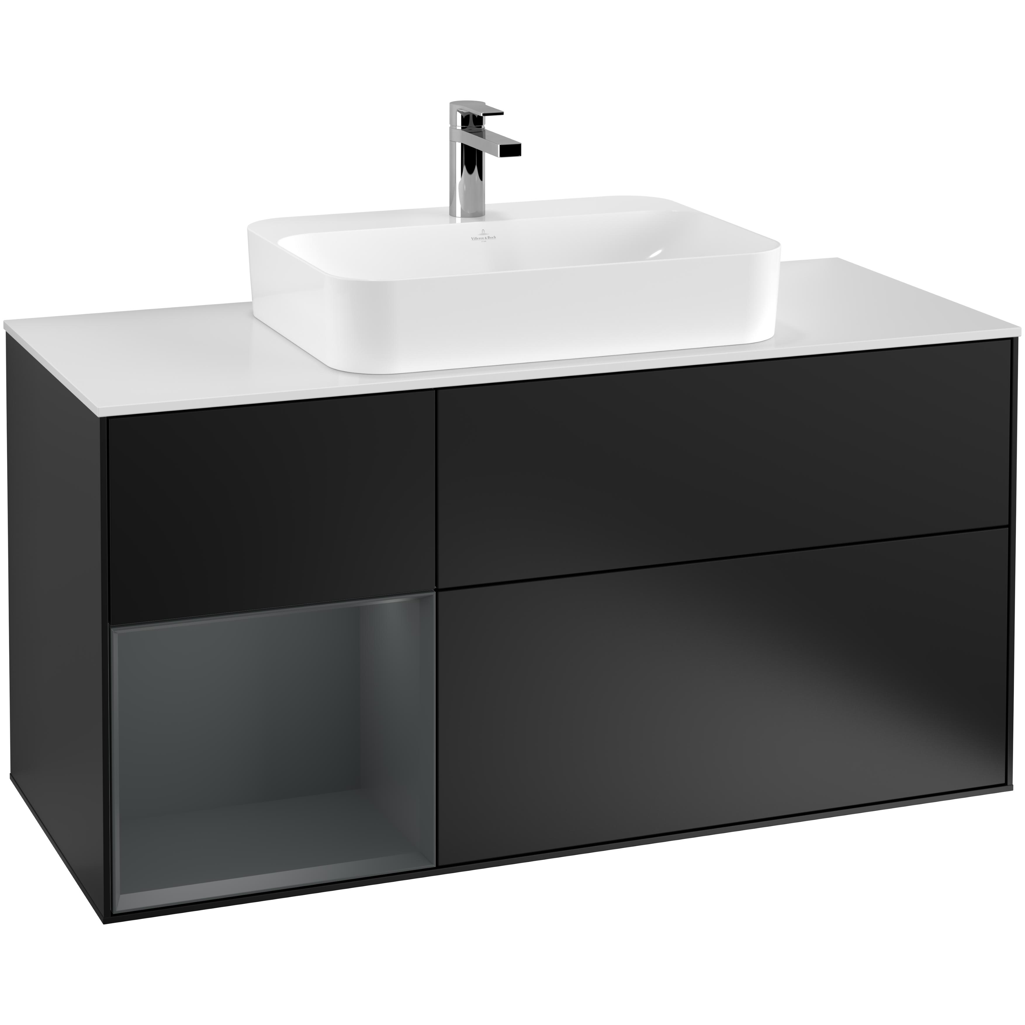 Tvättställsskåp Villeroy & Boch Finion med 3 Lådor Hylla och Bänkskiva för Ytmonterat Tvättställ
