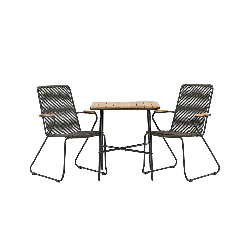 Cafégruppe Venture Home Holmbeck Bord med 2 Bois Stoler