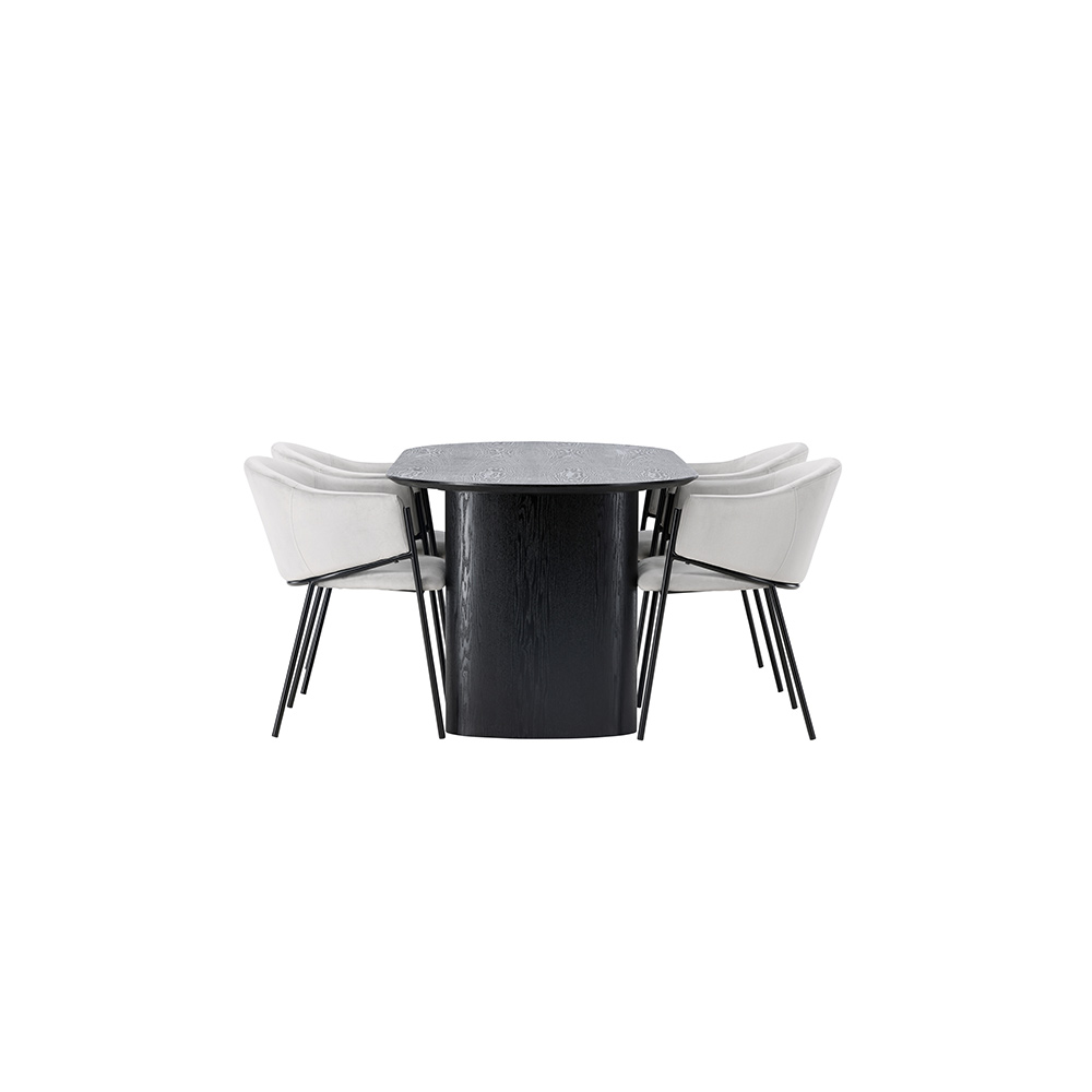 Spisegruppe Venture Home Isolde med 4 stk Evelina Stoler