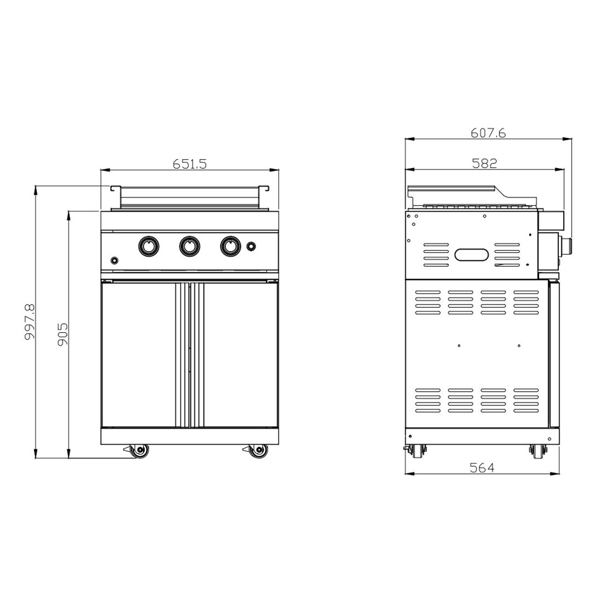 Teppanyaki Modul Myoutdoorkitchen Stainless Collection