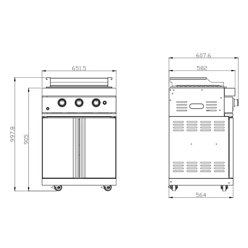 Teppanyaki Modul Myoutdoorkitchen Stainless Collection