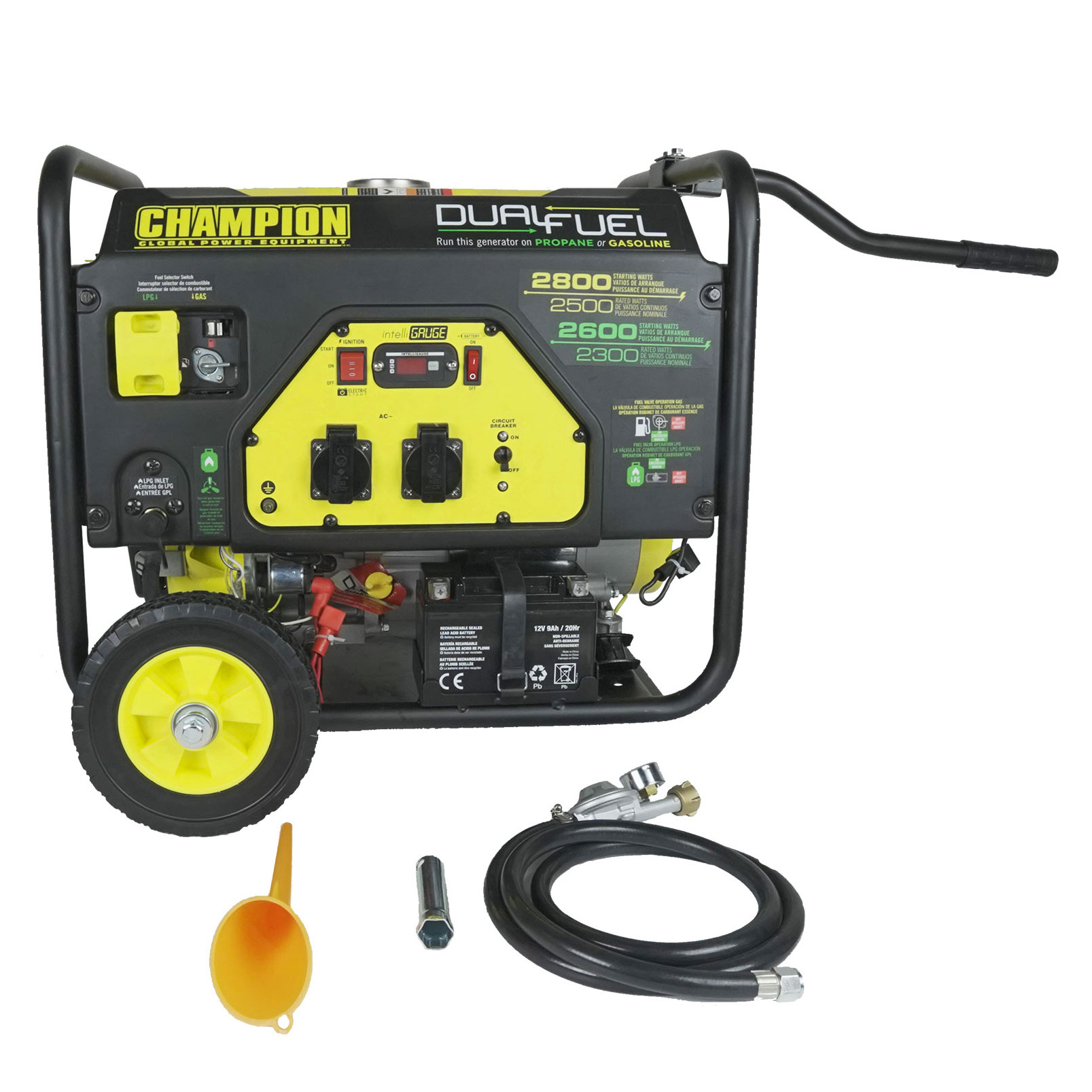 Strømaggregat Champion Generators CPG3500 2,8kW 1-fas Dual Fuel