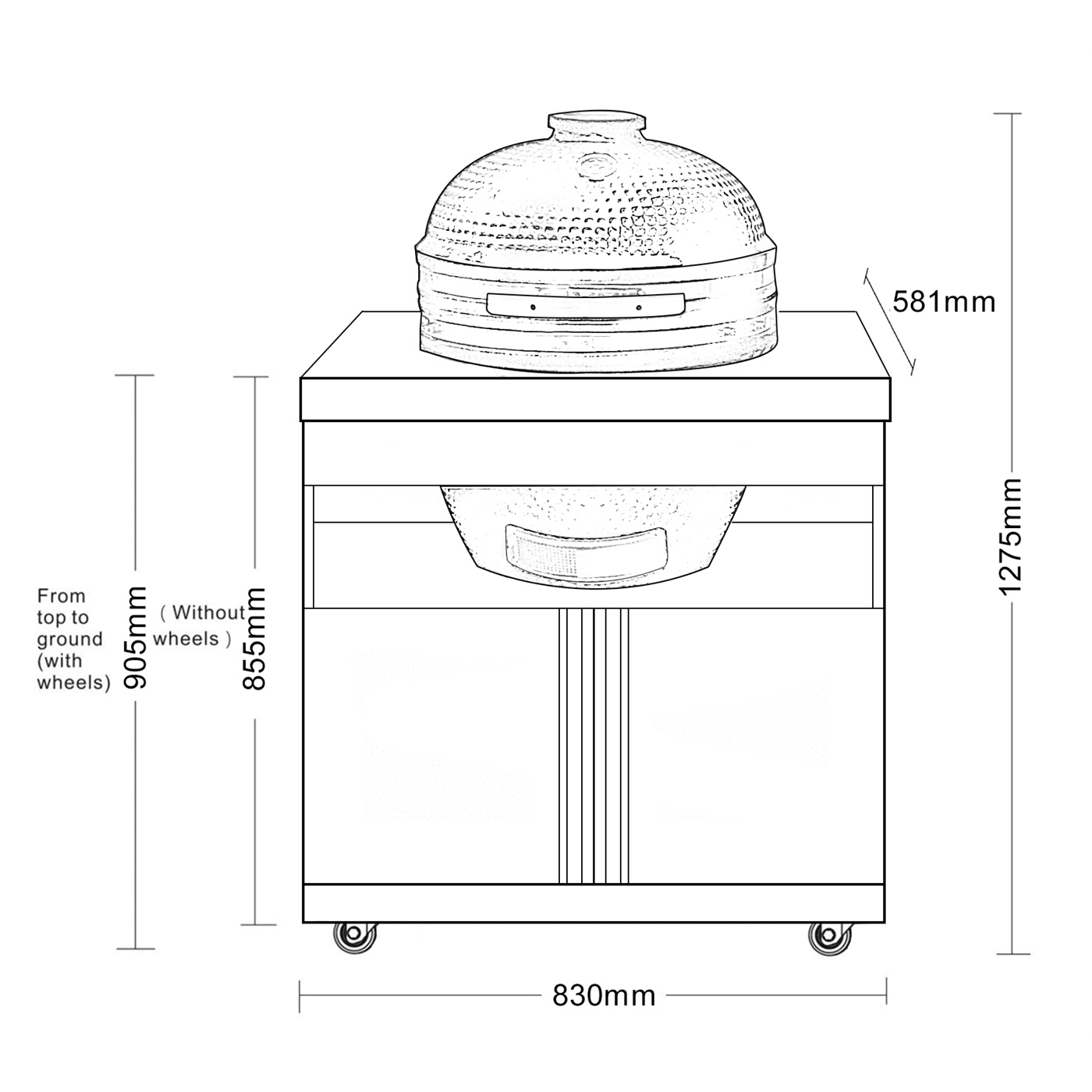 Kamado Modul Myoutdoorkitchen Stainless Collection