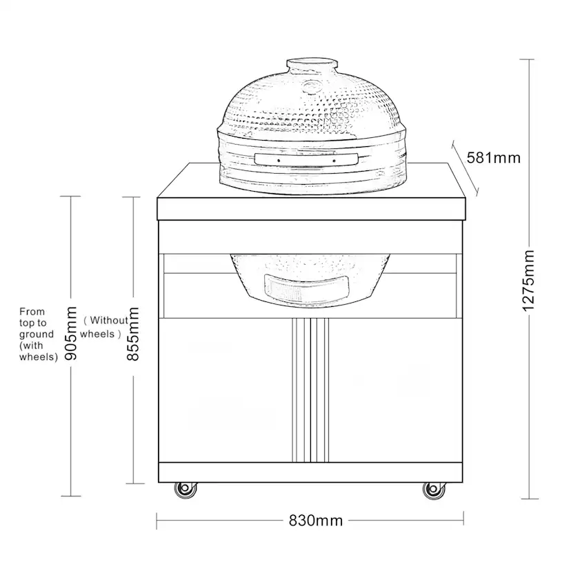 Kamado Modul Myoutdoorkitchen Stainless Collection