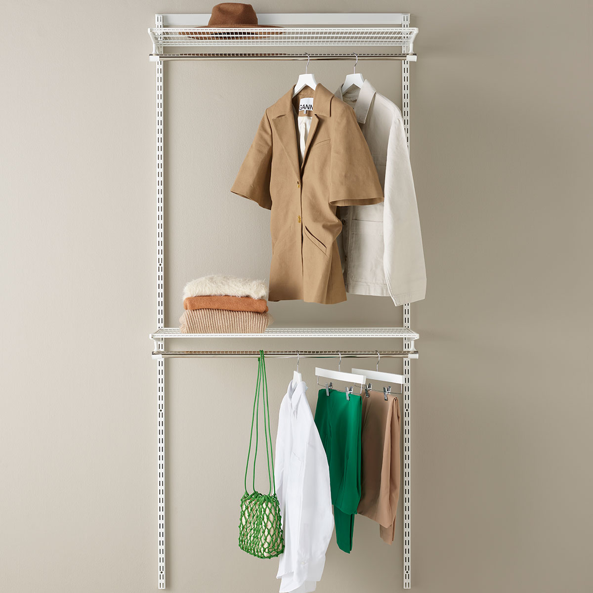 Innredningsløsning Elfa Garderobe Nr 3 Hvit B: 936 mm