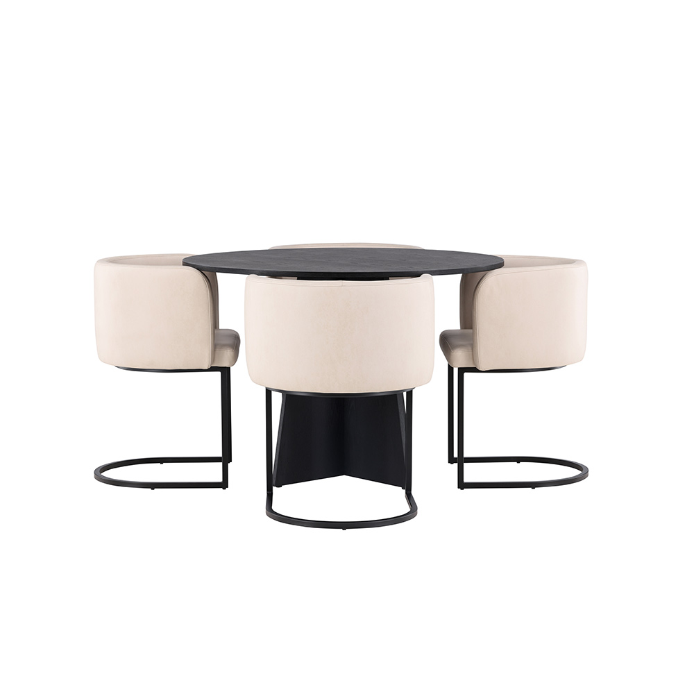 Spisegruppe Venture Home Bootcut Ø110 cm med 4 Simrishamn Stoler