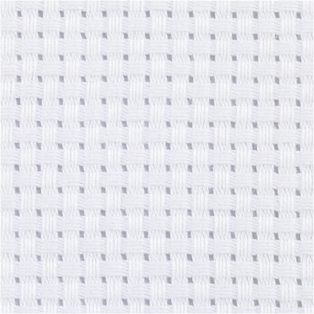 Broderistoff Creativ Company Aida 150 cm 35 ruter pr 10 cm 3 m/1 stk hvit
