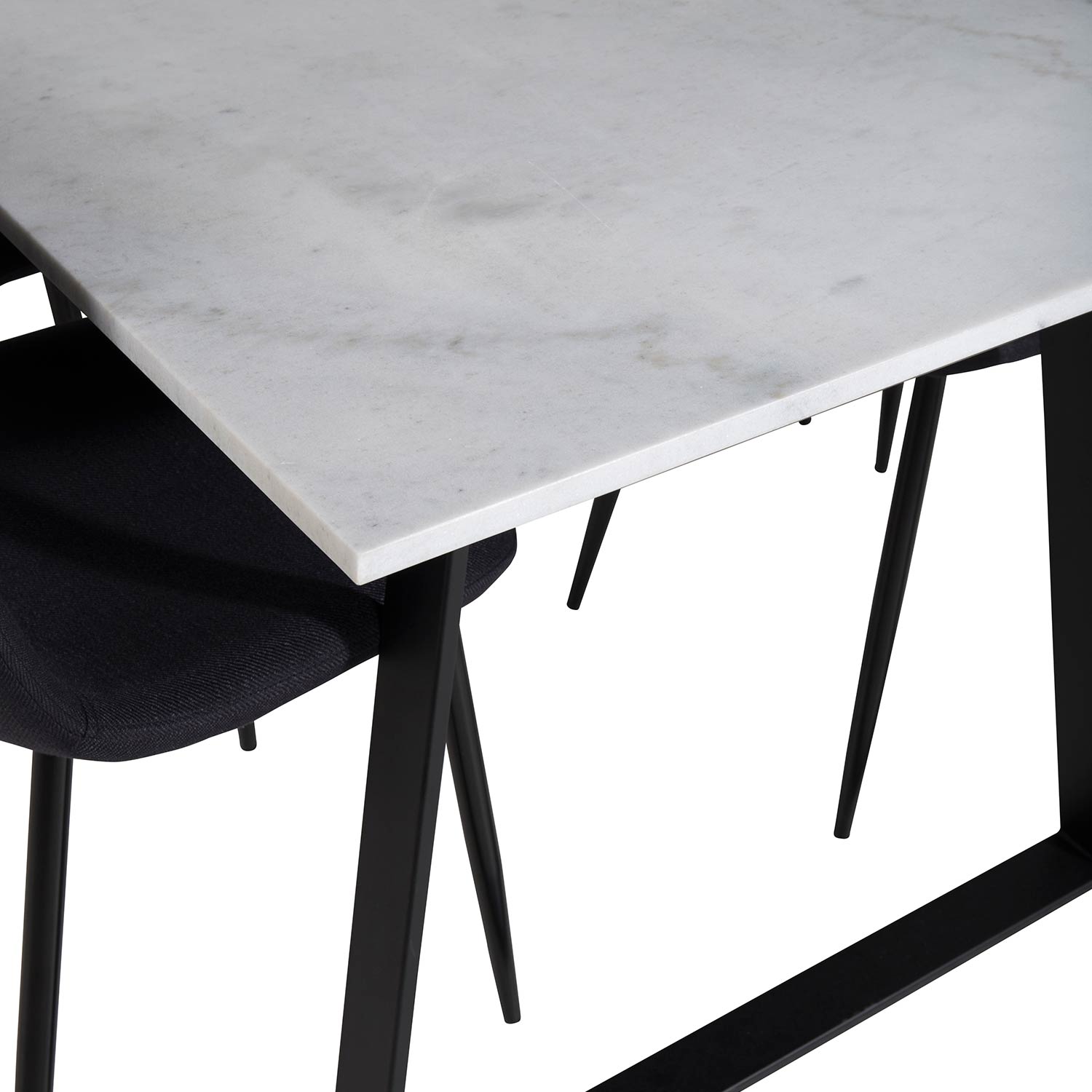 Spisegruppe Venture Home Estelle 140 med 4 Pobbie Stoler Polyester