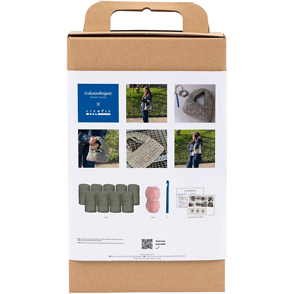 Hobbysett Creativ Company DIY Kit Handlekurv Hekling