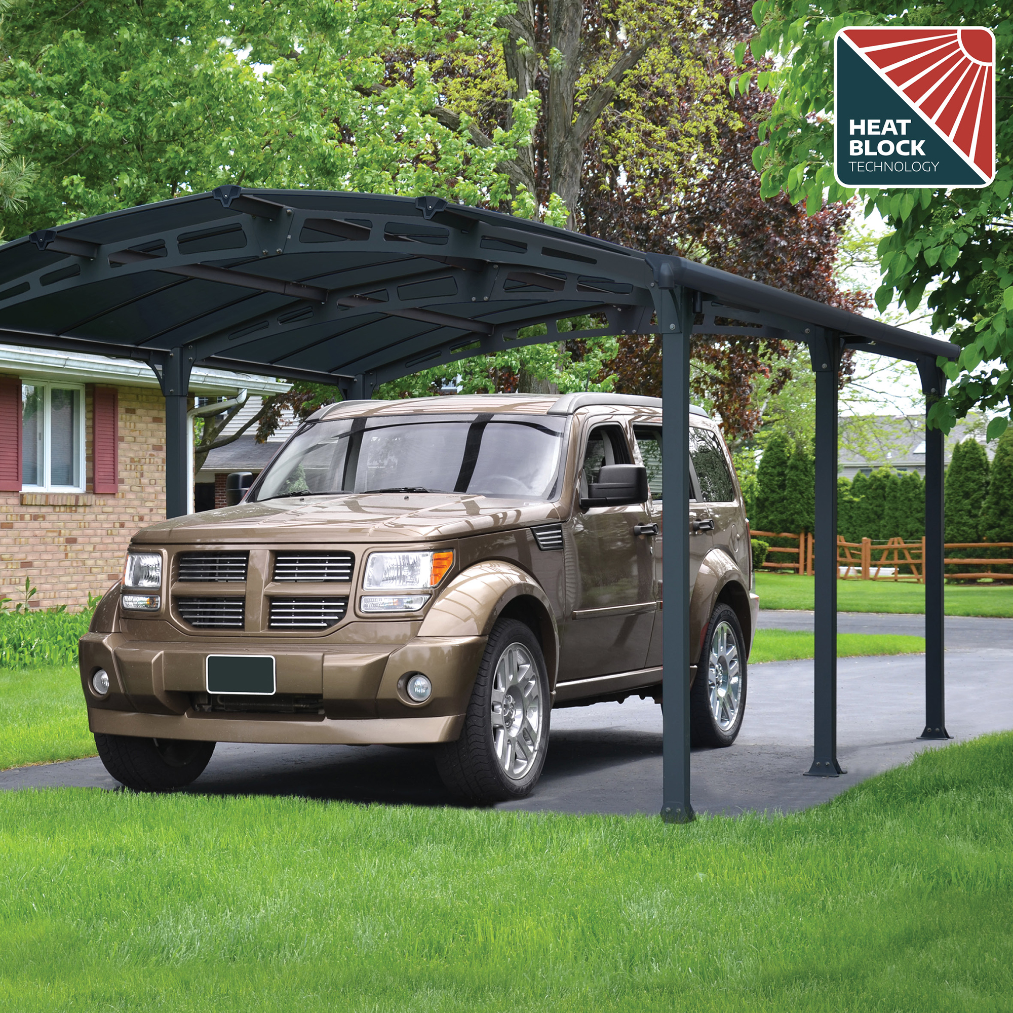 Carport Canopia av Palram Arcadia i Metall 3,6x6,5 m