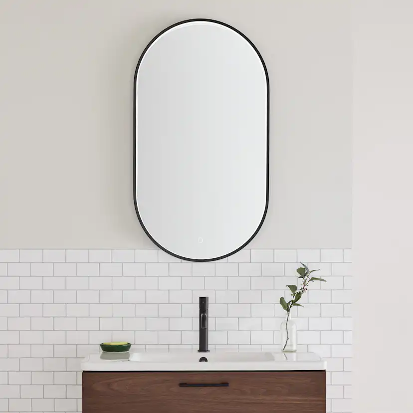 Speil Noro Mood Oval med LED-belysning