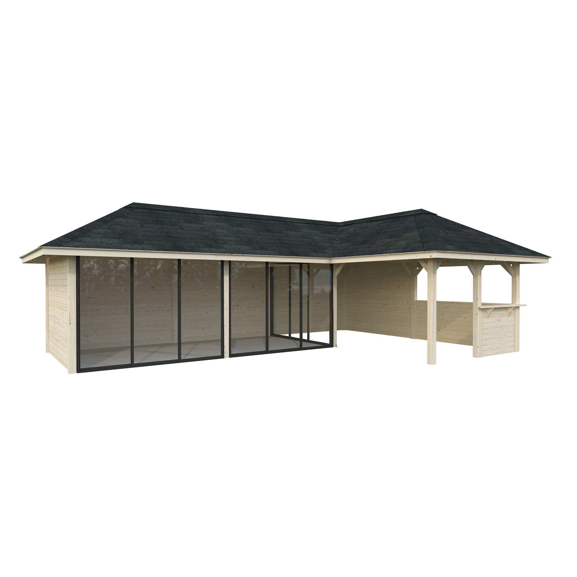 Hagestue Palmako Bianca 33,2 m2 Sett 220 Slide