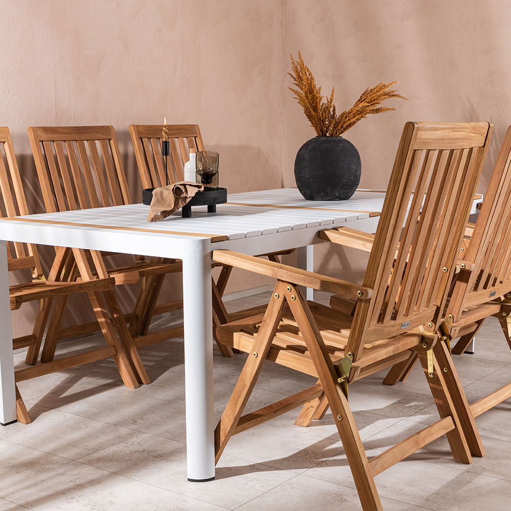 Spisegruppe Venture Home Togo 200x100 cm med 6 Kenya Stoler