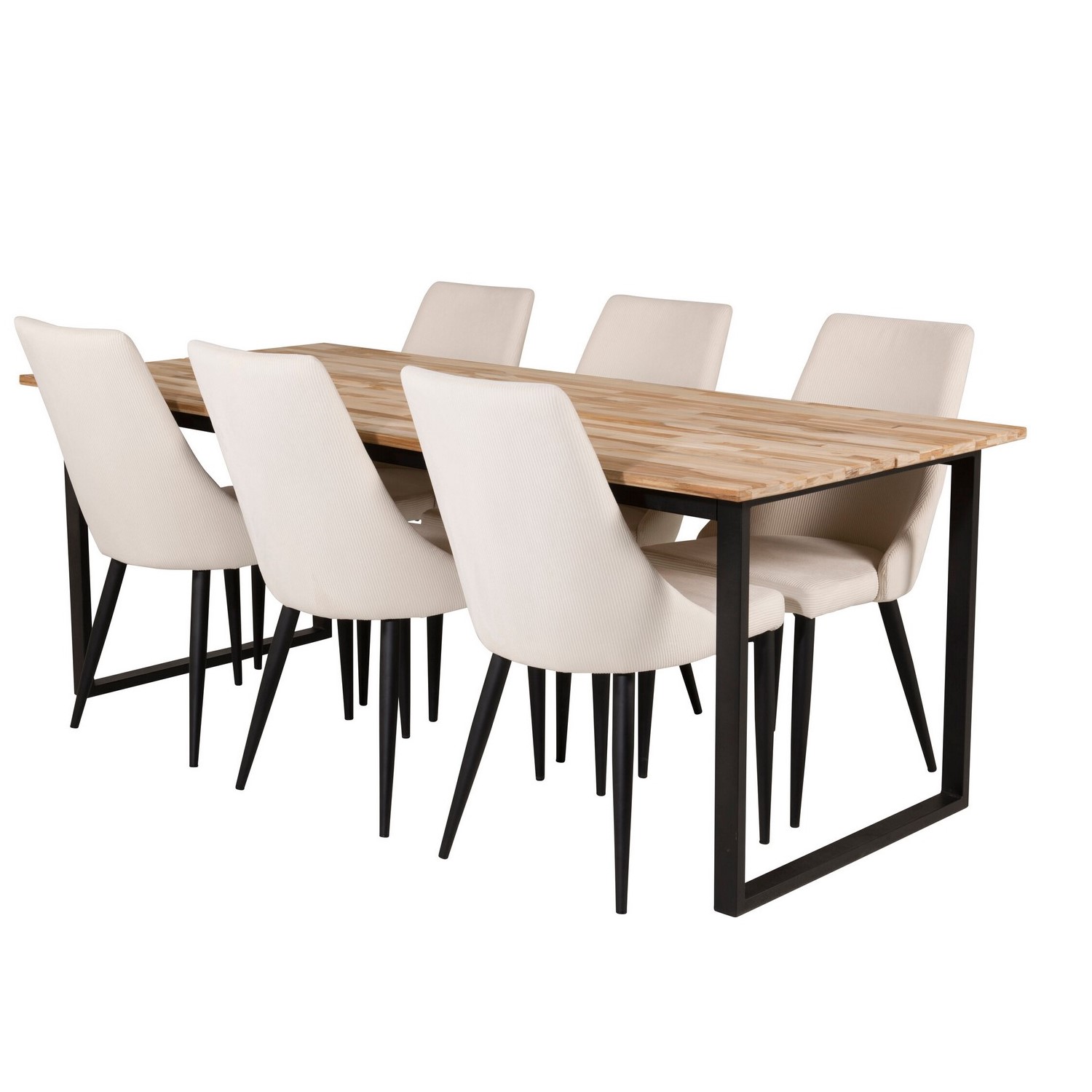 Spisegruppe Venture Home Cirebon med 6stk Leone Stoler