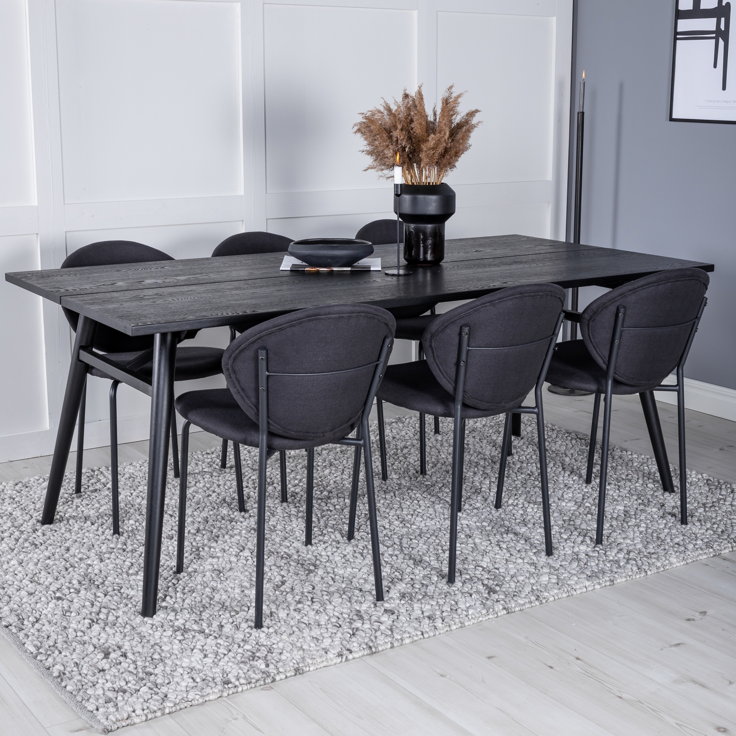 Spisegruppe Venture Home Salt med 6 Valor Stoler