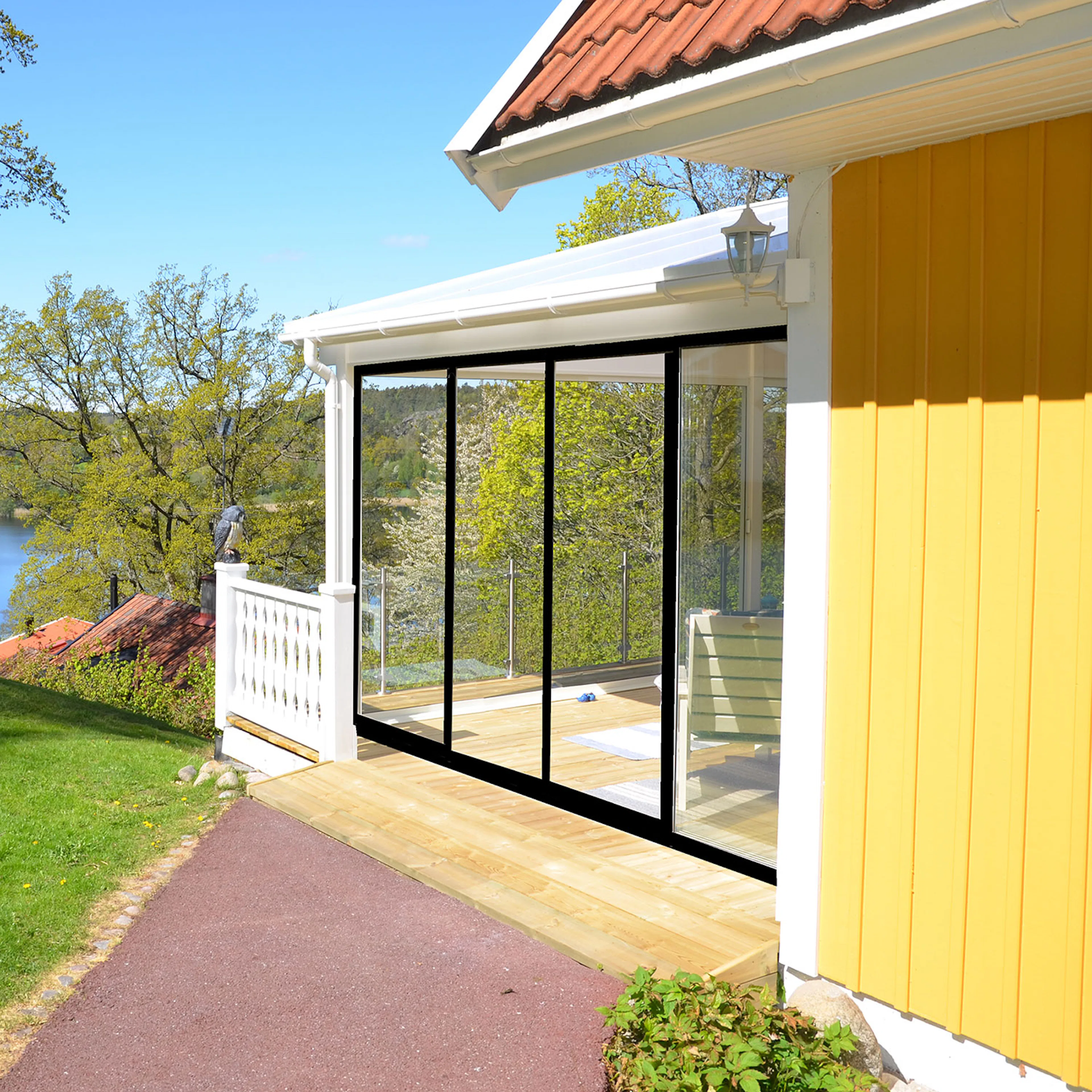 Skyvedører Landskap Stadig Forlenget Sommer 4-delt