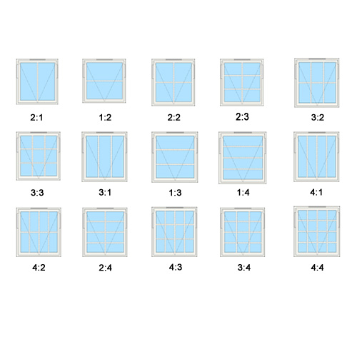 Sprosser Natre Gjennomgående Vindu/Balkongdør