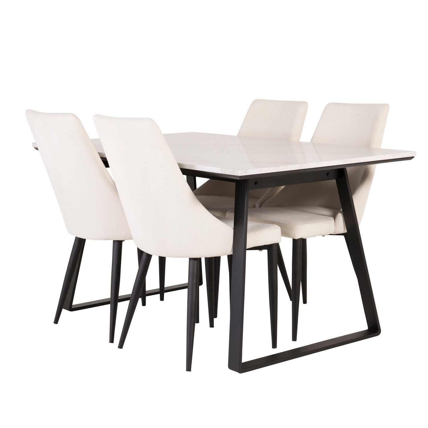 Spisegruppe Venture Home Estelle med 4stk Leone Stoler