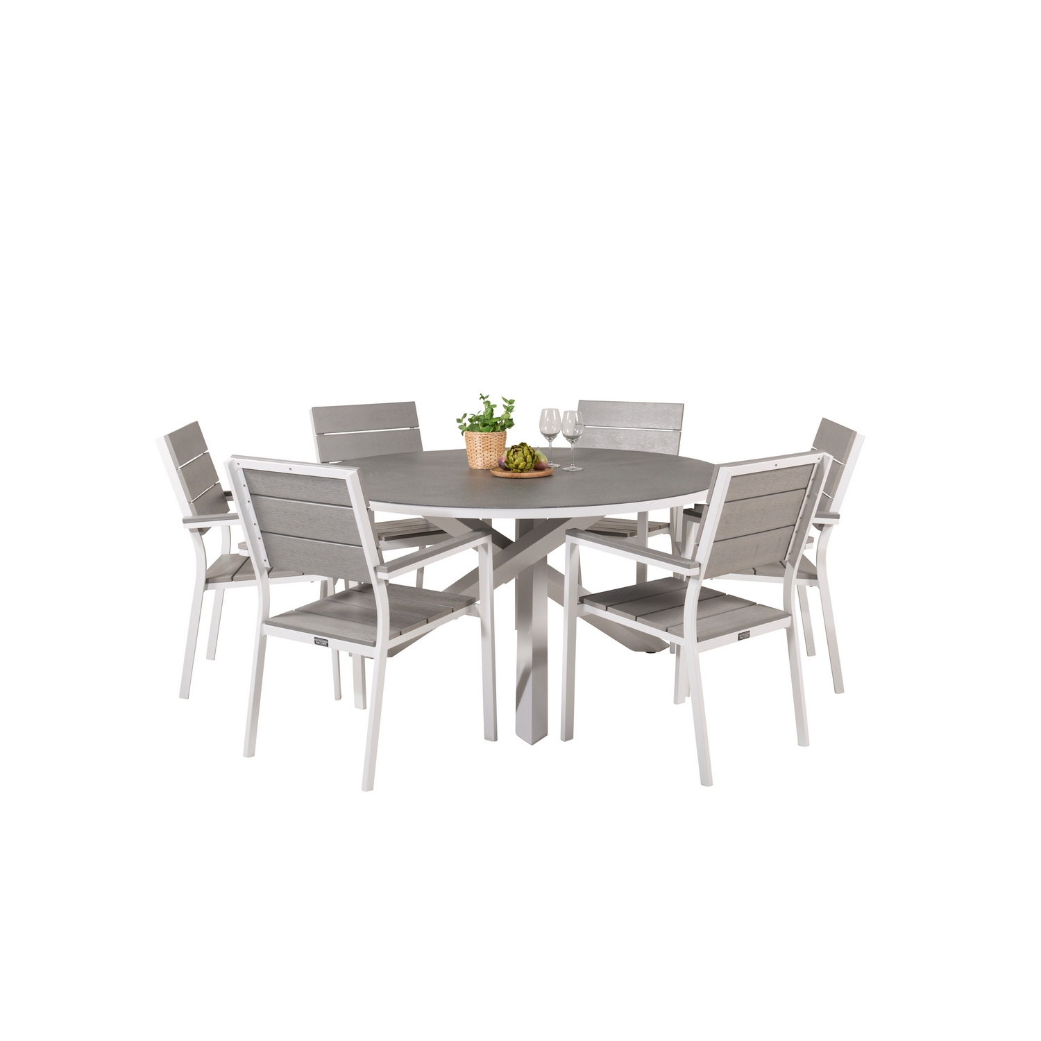 Spisegruppe Venture Home Copacabana med 6 Lova Lenestoler