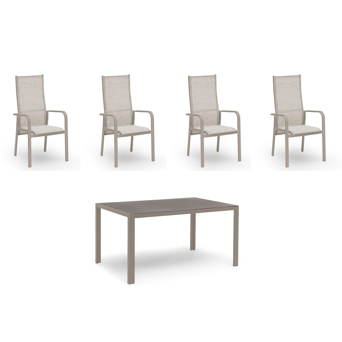 Spisegruppe Hage Hillerstorp Hånger 4stk Posisjonstoler med Hagebord 90x140 cm