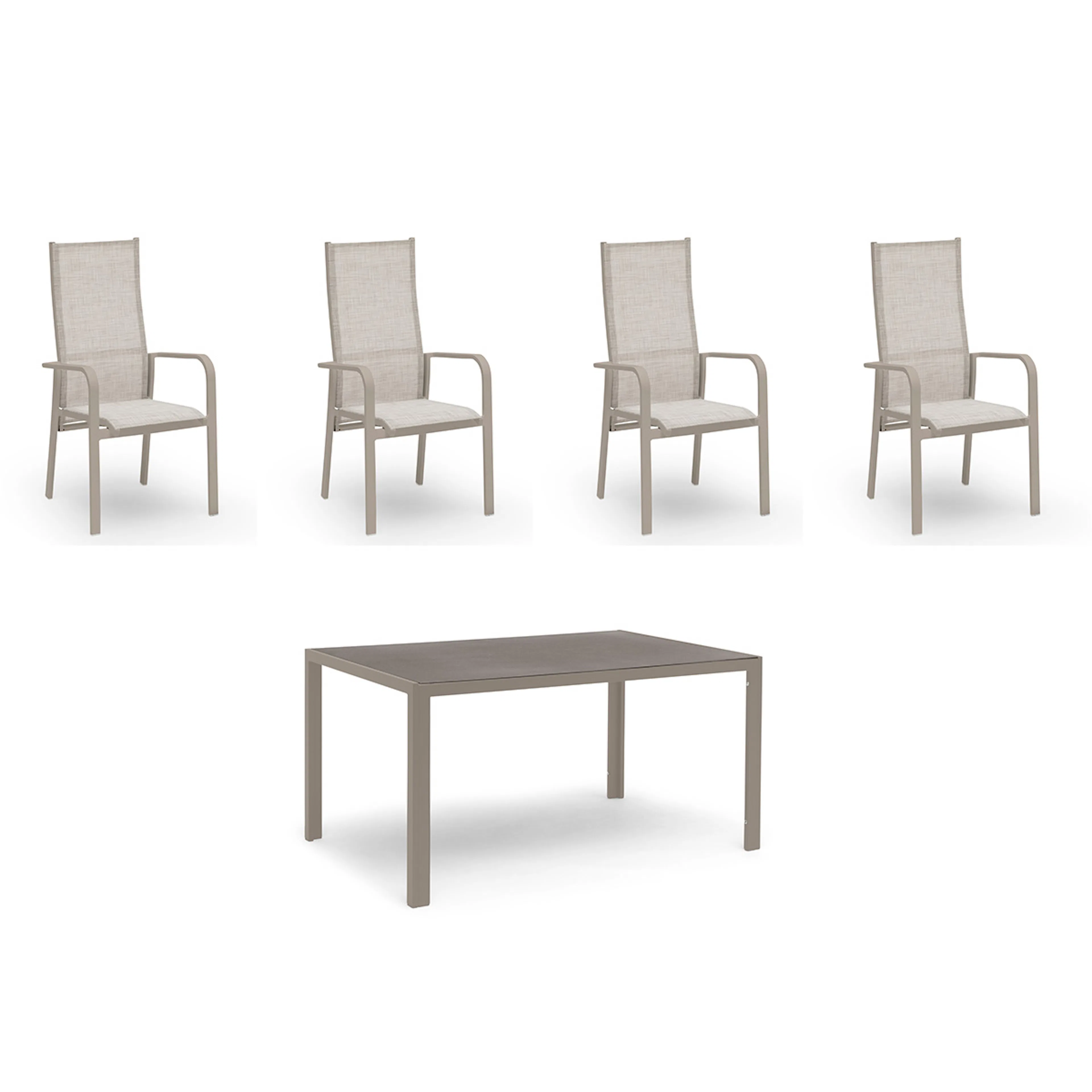 Spisegruppe Hage Hillerstorp Hånger 4stk Posisjonstoler med Hagebord 90x140 cm