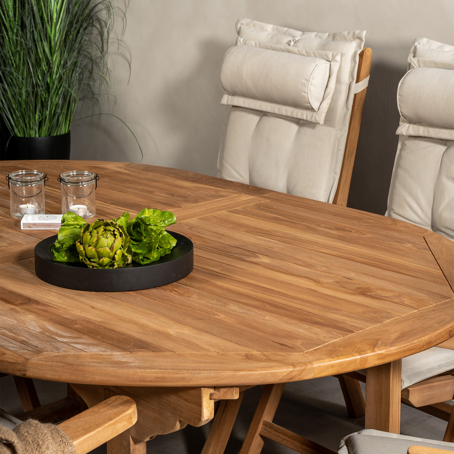 Spisegruppe Venture Home Kenya 180-240x120 Teak med 6 Kenya PositionsLenestoler