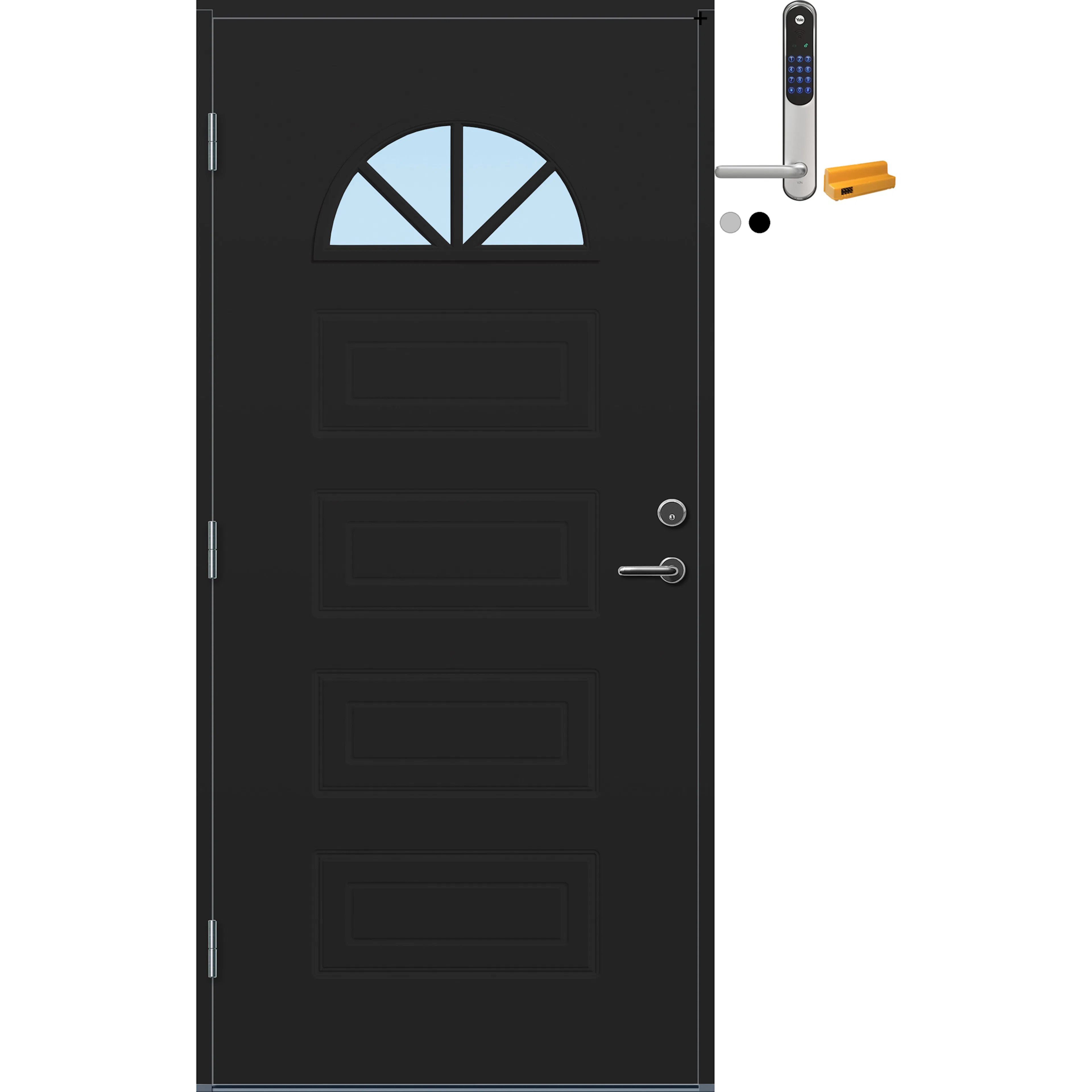 Ytterdør Bygg1 Farsund med Yale Doorman Classic Home