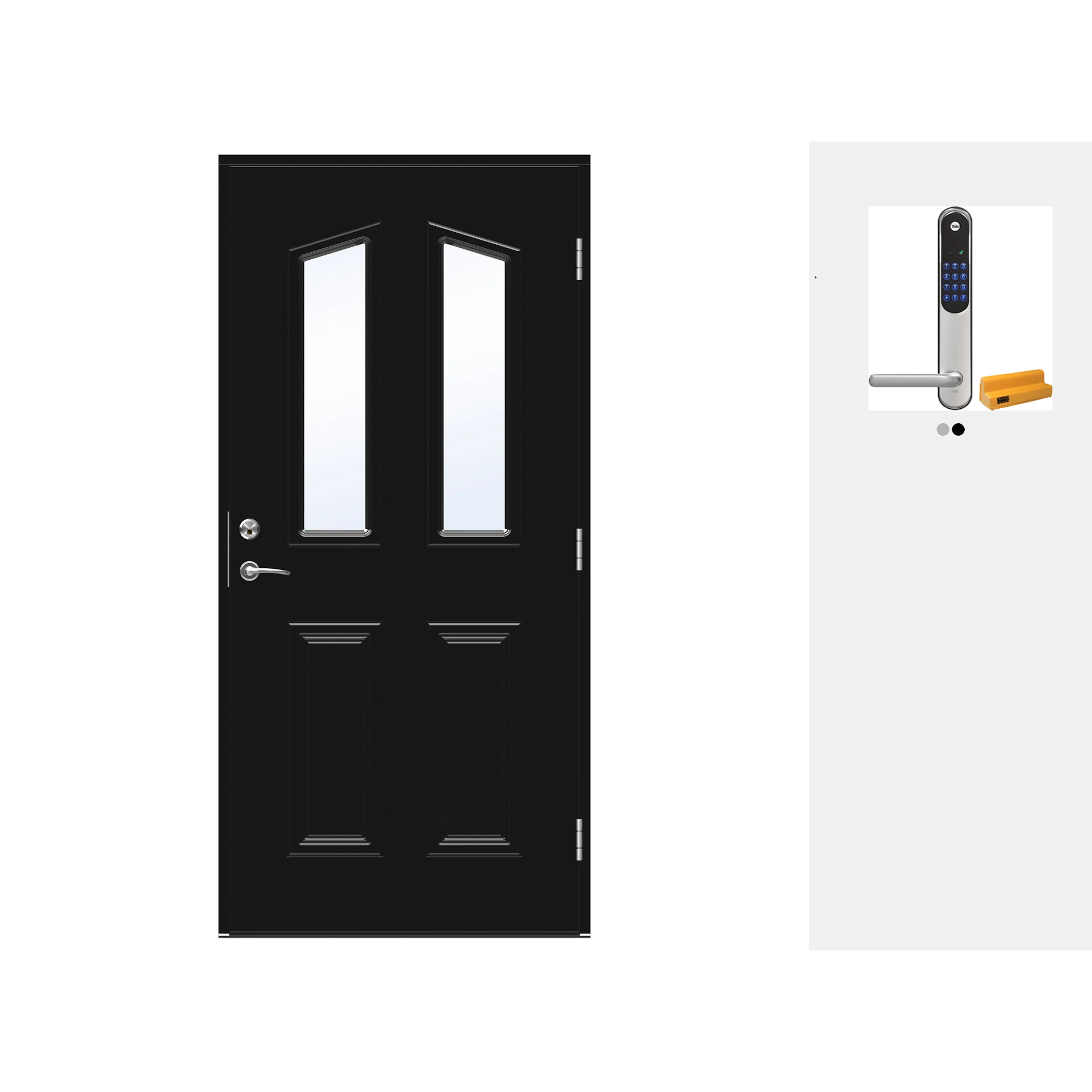 Ytterdør Swedoor Advance-Line Classic Rossini med Yale Doorman Classic Home
