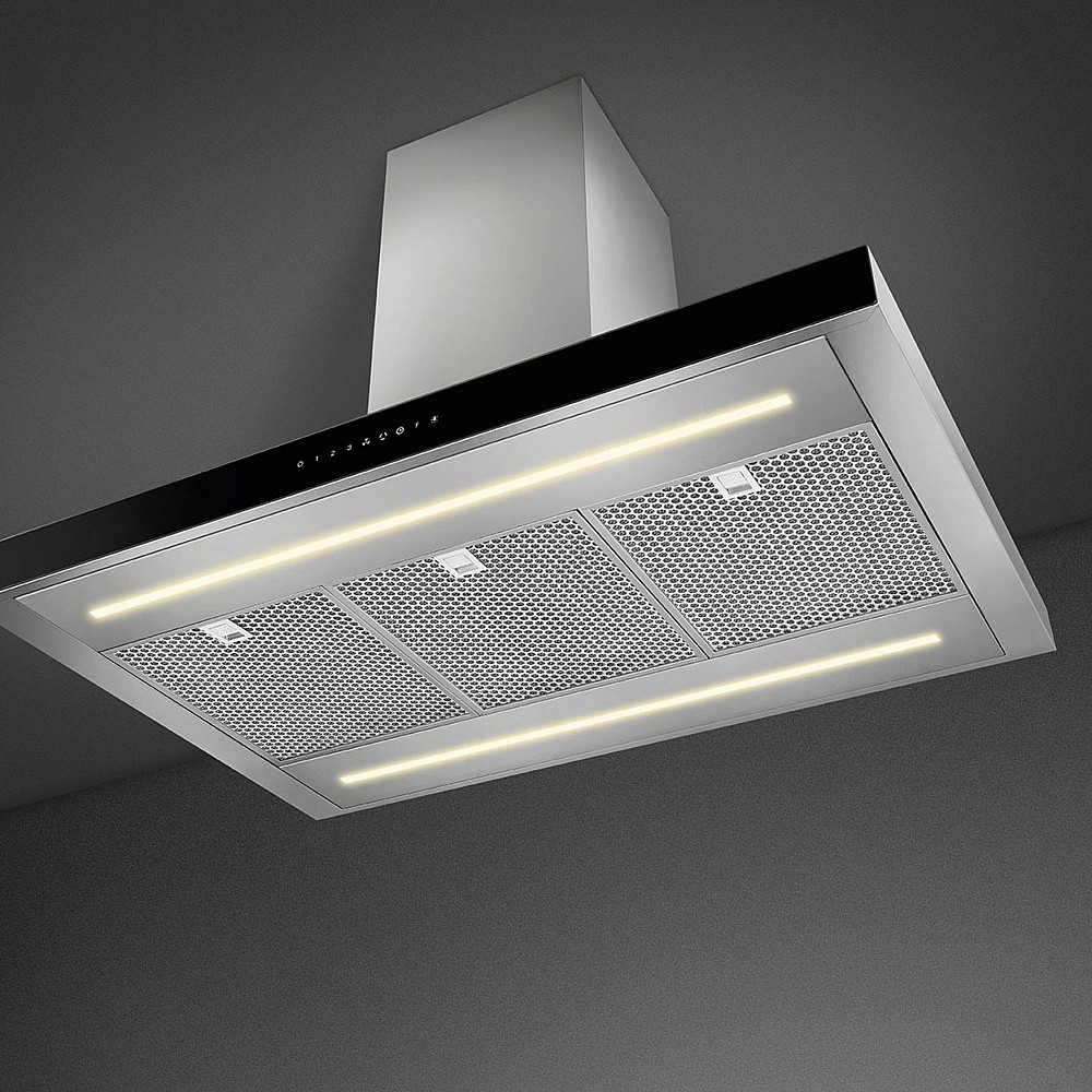 Fritthengende Kjøkkenvifte Smeg KBTI9L4VN Rustfri med LED-Belysning