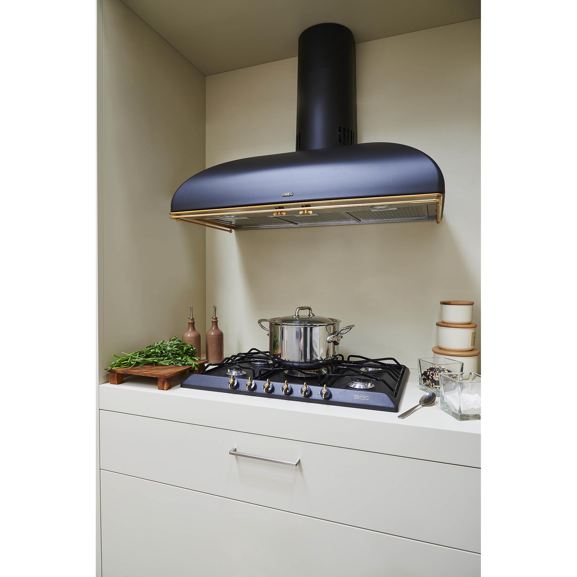 Smeg Gashäll Colonial SRV876POGH Creme