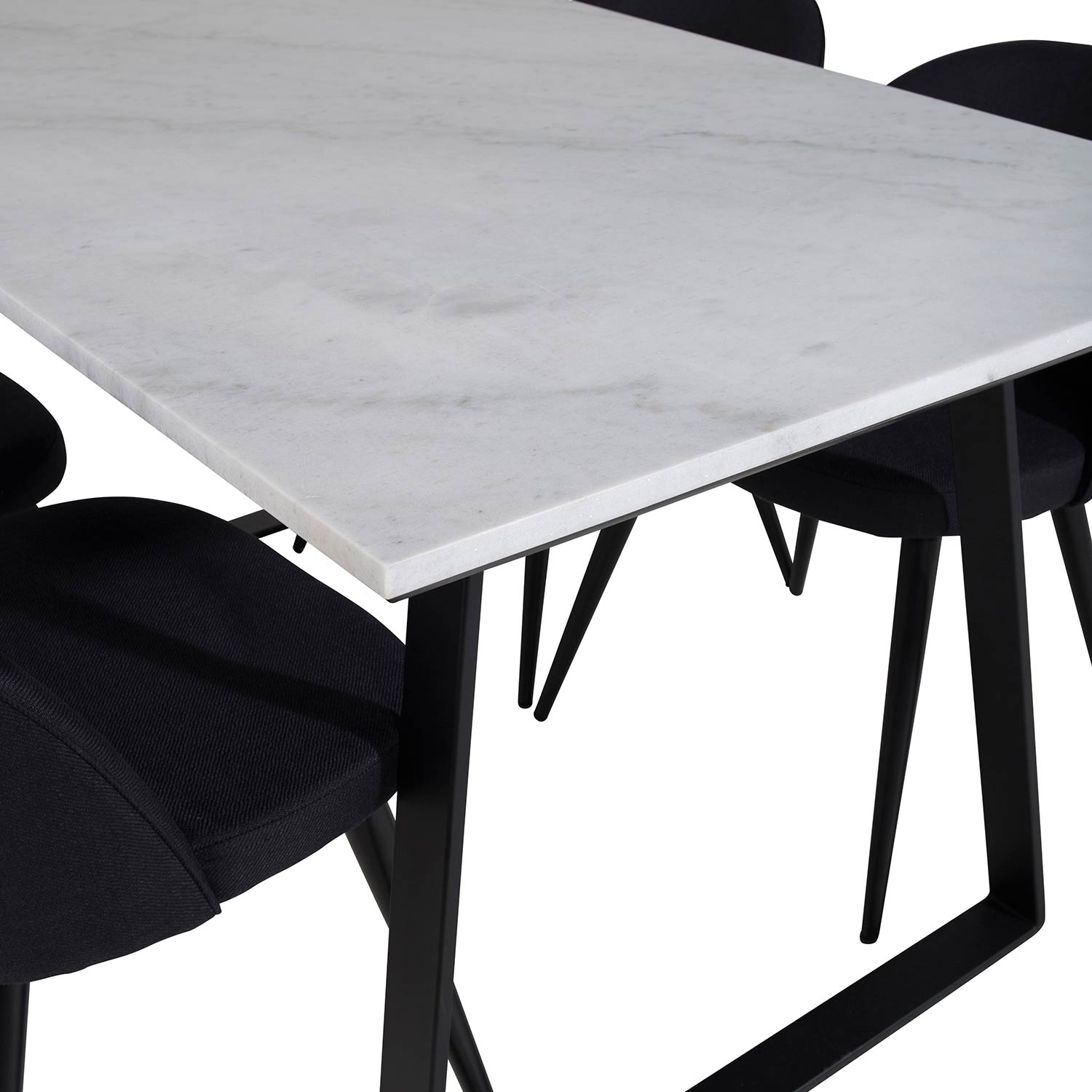Spisegruppe Venture Home Estelle 140 med 4 Valentina Stoler Polyester